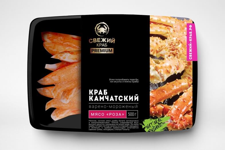 Свежий Краб - Упаковка премиум-линейки крабового мяса