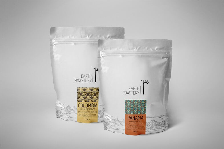 Earth Roastery - Ребрендинг упаковки кофе