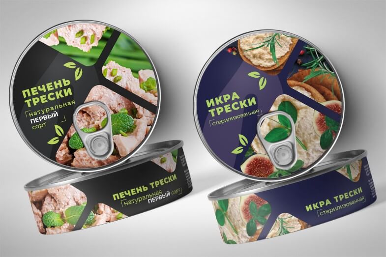 GOOD FISH - Упаковка линейки консервов из печени и икры трески