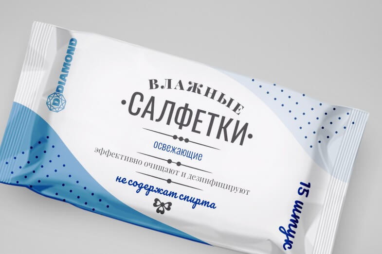 Diamond - Упаковка влажных салфеток